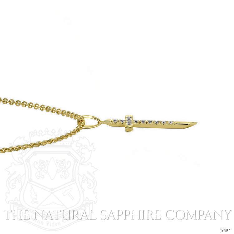 0.14 Ct. Natural Diamond Pave Pendant, 18K Yellow Gold