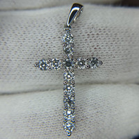 0.48 Ct. Natural Diamond Pave Pendant, 18K White Gold Life Style