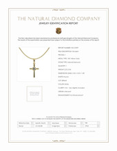 0.06 Ct. Natural Diamond Accent Stones Pendant, 18K Yellow Gold Scan Report