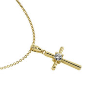 0.06 Ct. Natural Diamond Accent Stones Pendant, 18K Yellow Gold Image