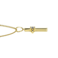 0.06 Ct. Natural Diamond Accent Stones Pendant, 18K Yellow Gold Image