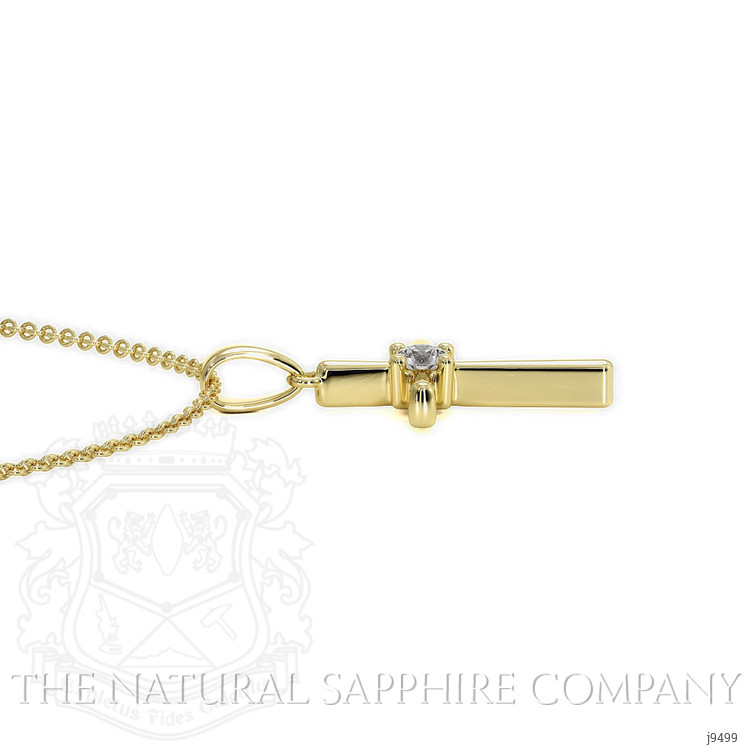 0.06 Ct. Natural Diamond Accent Stones Pendant, 18K Yellow Gold