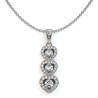 0.35 Ct. Natural Diamond 18K White Gold pendant