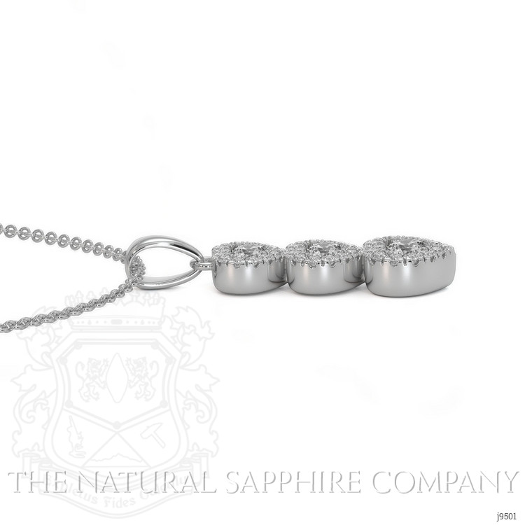 0.35 Ct. Natural Diamond Pave Pendant, 18K White Gold