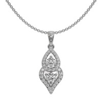 0.43 Ct. Natural Diamond 18K White Gold pendant