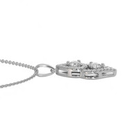 0.43 Ct. Natural Diamond Pave Pendant, 18K White Gold Image
