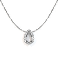 0.85 Ct. Natural Diamond Pave Pendant, 18K White Gold Image
