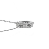 0.85 Ct. Natural Diamond Pave Pendant, 18K White Gold Image