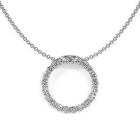 1.98 Ct. Natural Diamond Pave Pendant, 18K White Gold Video