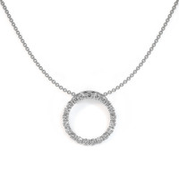 1.98 Ct. Natural Diamond Pave Pendant, 18K White Gold Image
