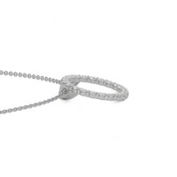 1.98 Ct. Natural Diamond Pave Pendant, 18K White Gold Image