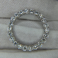 1.98 Ct. Natural Diamond Pave Pendant, 18K White Gold Life Style