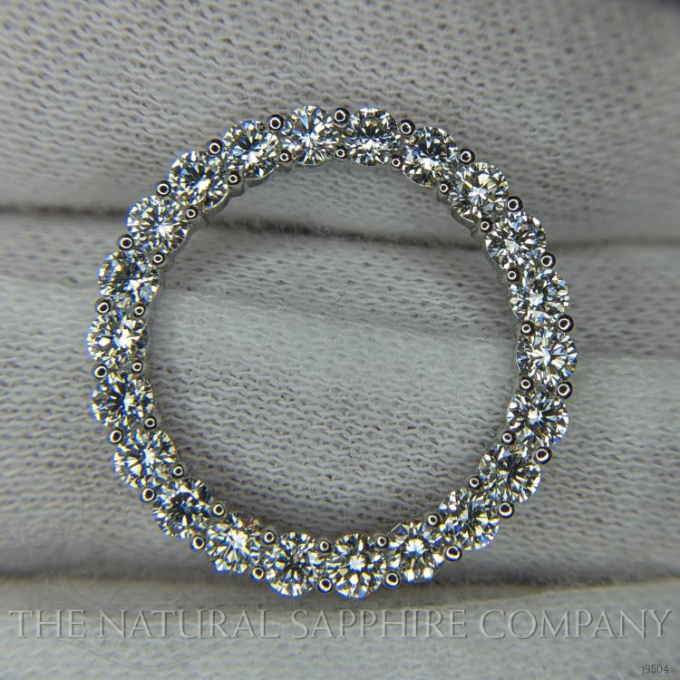 1.98 Ct. Natural Diamond Pave Pendant, 18K White Gold