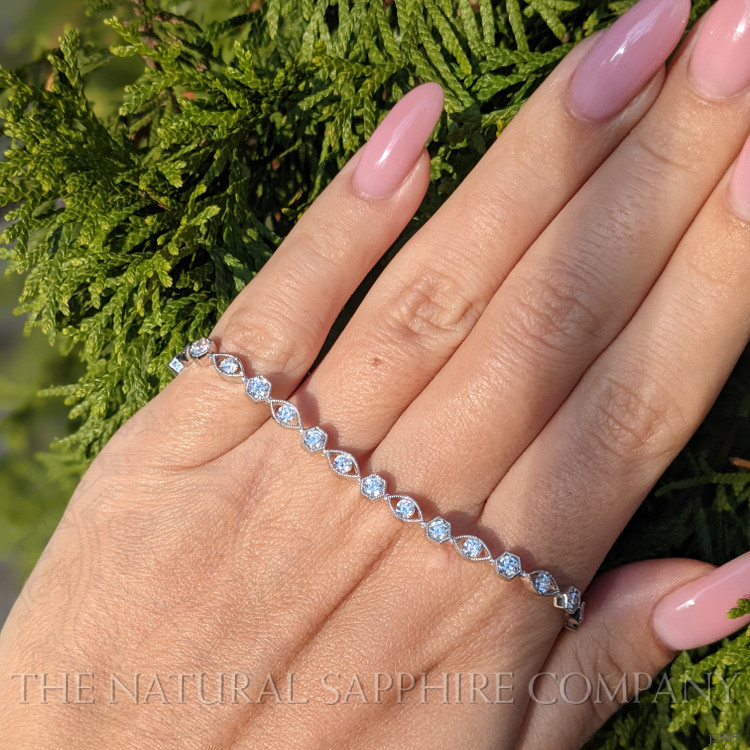 2.72 Ct.Tw. Natural Diamond Pave Bracelet, 18K White Gold