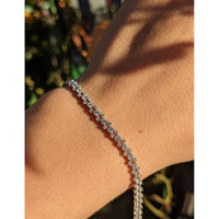 2.57 Ct.Tw. Natural Diamond Pave Bracelet, 18K White Gold Life Style