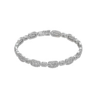 3.96 Ct.Tw. Natural Diamond 18K White Gold bracelet