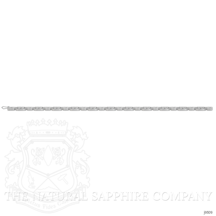 3.96 Ct.Tw. Natural Diamond Pave Bracelet, 18K White Gold