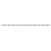 3.96 Ct.Tw.Total Carat Weight Natural Diamond Pave Bracelet, 18K White Gold Image