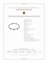 2.80 Ct.Tw.Total Carat Weight Ruby and Natural Diamond Pave Bracelet, 18K White Gold Scan Report
