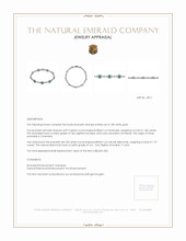 1.80 Ct.Tw. Emerald Natural Diamond Pave Bracelet, 18K White Gold Appraisal