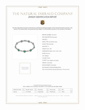 1.80 Ct.Tw. Emerald Natural Diamond Pave Bracelet, 18K White Gold Scan Report