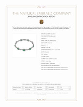 1.80 Ct.Tw.Total Carat Weight Emerald and Natural Diamond Pave Bracelet, 18K White Gold Scan Report