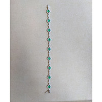 1.80 Ct.Tw. Emerald Natural Diamond Pave Bracelet, 18K White Gold Life Style