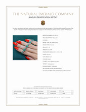 4.34 Ct.Tw.Total Carat Weight Emerald and Natural Diamond Pave Bracelet, 18K White Gold Scan Report