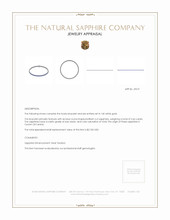 2.46 Ct.Tw. Blue Sapphire Bezel Bracelet, 14K White Gold Appraisal