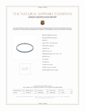 2.46 Ct.Tw. Blue Sapphire Bezel Bracelet, 14K White Gold Scan Report