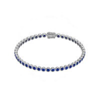 2.46 Ct.Tw. Sapphire 14K White Gold bracelet