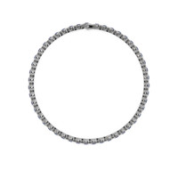 2.46 Ct.Tw. Blue Sapphire Bezel Bracelet, 14K White Gold Image