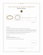 1.24 Ct.Tw. Ruby Natural Diamond Bezel Bracelet, 18K Yellow Gold Appraisal