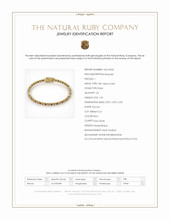 1.24 Ct.Tw.Total Carat Weight Ruby and Natural Diamond Bezel Bracelet, 18K Yellow Gold Scan Report