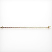 1.24 Ct.Tw. Ruby Natural Diamond Bezel Bracelet, 18K Yellow Gold Image