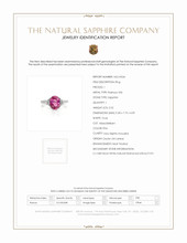 2.52 Ct. Pink Sapphire and Natural Diamond Three Stone Ring, Platinum 950 Scan Report