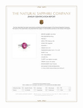 2.52 Ct. Pink Sapphire and Natural Diamond Three Stone Ring, Platinum 950 Scan Report