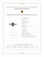 1.33 Ct. Spinel Natural Diamond Pave Ring, 18K Yellow Gold Scan Report