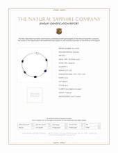 3.35 Ct.Tw. Blue Sapphire Bezel Bracelet, 18K White Gold Scan Report