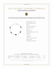 3.35 Ct.Tw.Total Carat Weight Blue Sapphire Bezel Bracelet, 18K White Gold Scan Report
