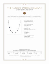 7.20 Ct. Blue Sapphire Accent Stones Necklace, 18K White Gold Scan Report