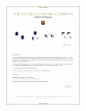2.00 Ct.Tw.Total Carat Weight Sapphire Natural Diamond Halo Earrings, 18K White Gold Appraisal
