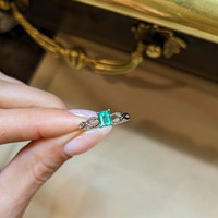 0.52 Ct. Emerald Ring, Platinum 950 Image