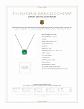 4.34 Ct. Emerald Natural Diamond Pave Necklace, 18K White Gold Scan Report