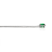 4.34 Ct. Emerald Natural Diamond Pave Necklace, 18K White Gold Image