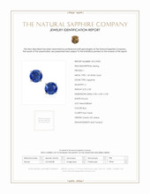 2.00 Ct.Tw.Total Carat Weight Blue Sapphire Studs Earrings, 14K White Gold Scan Report