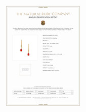 0.90 Ct.Tw. Ruby Bezel Earrings, 14K Yellow Gold Scan Report