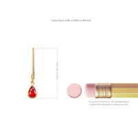 0.90 Ct.Tw. Ruby Bezel Earrings, 14K Yellow Gold Image