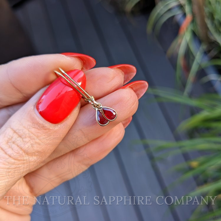 0.90 Ct.Tw. Ruby Bezel Earrings, 14K Yellow Gold