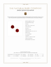 0.40 Ct.Tw.Total Carat Weight Ruby Studs Earrings, 14K Yellow Gold Scan Report